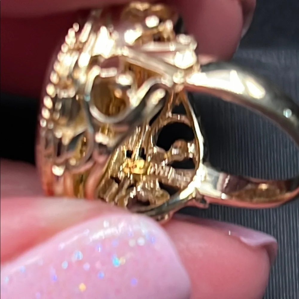 C146 1997 1/10 oz Yorkie .9999 Fine Gold Coin Ring – Set in Solid 14K sz 5.75 - Picture 4 of 12